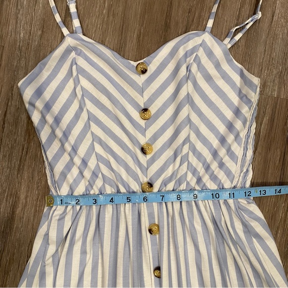 Angashion A Line Flowy Striped Dress - Picture 11 of 12